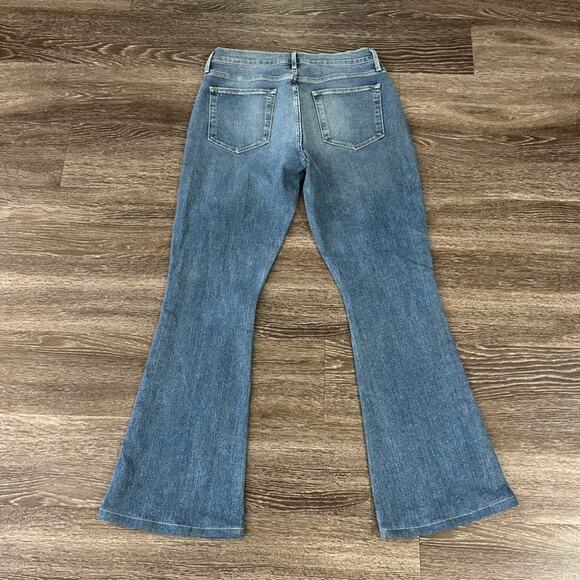 EUC Frame Le High Flare Jeans Size 29 Mid Wash High Rise Stretch Denim Boho 70s - Picture 5 of 13